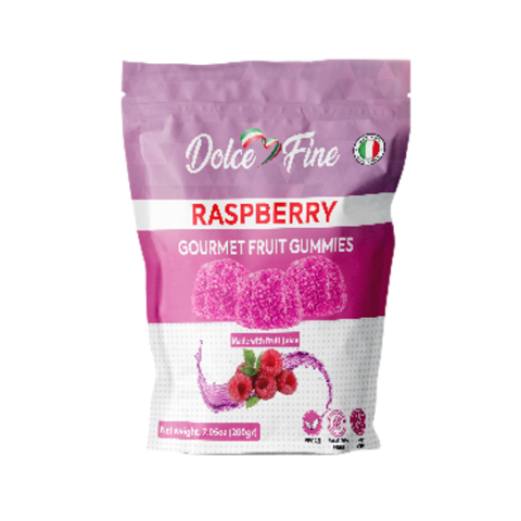 Dolce Fine Gummies Raspberry Front side-Wenbsite Photo