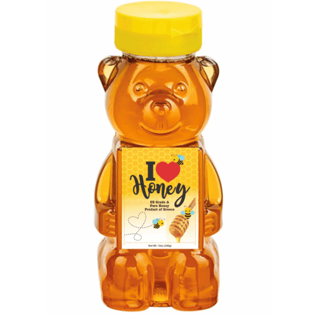 12 Oz Bear Bottle Greek Honey